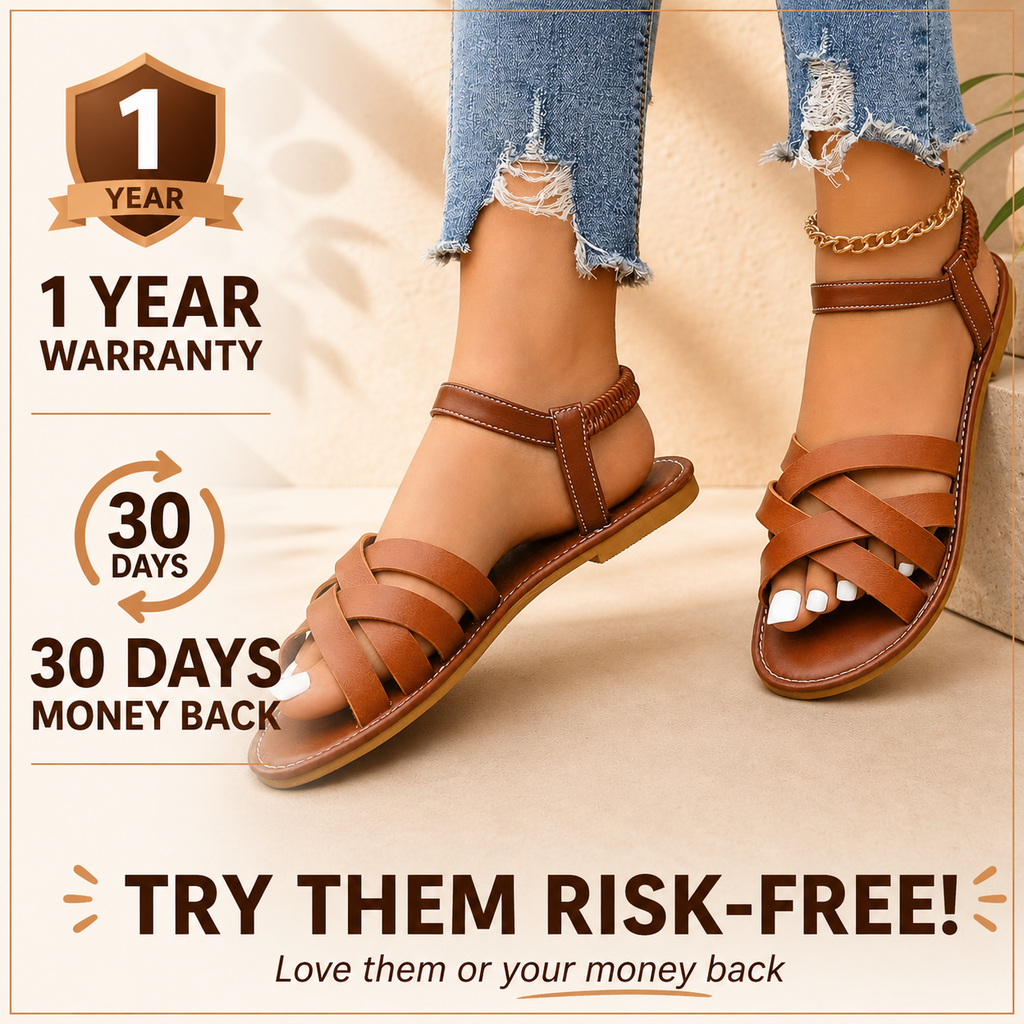 Elara™ Cross Strap Comfort Sandals.