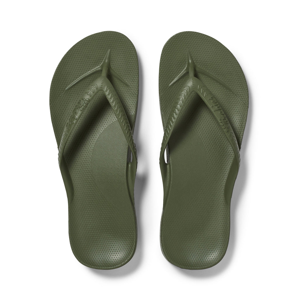 Arch Support Flip Flops - Classic - Olive