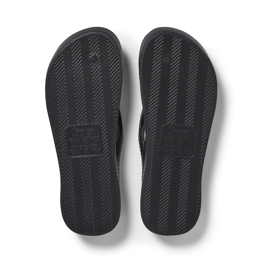 Arch Support Flip Flops - Classic - Black