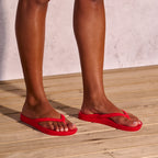 Arch Support Flip Flops - Classic - Chili Red