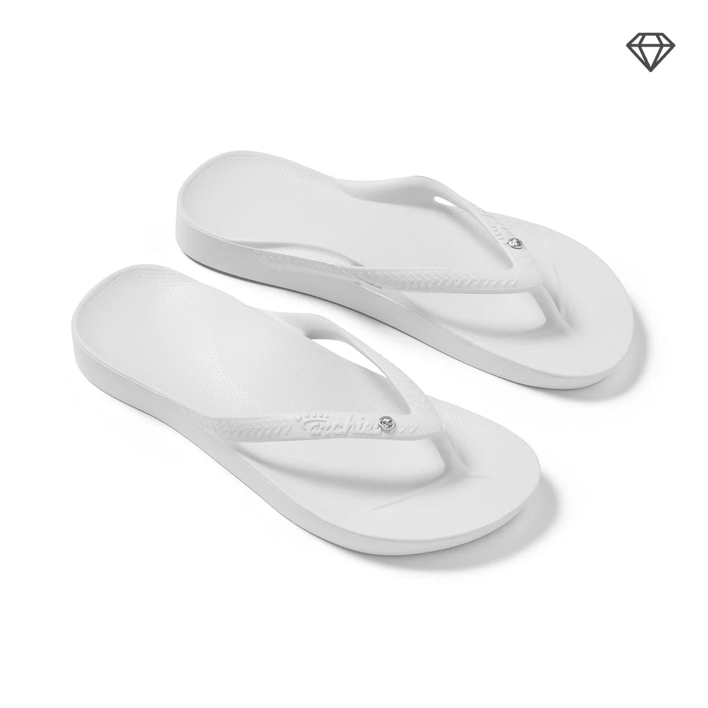 Arch Support Flip Flops - Classic - Crystal White