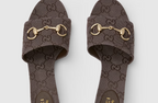 Gucci Platform Slide Sandal With Horsebit Dark Brown