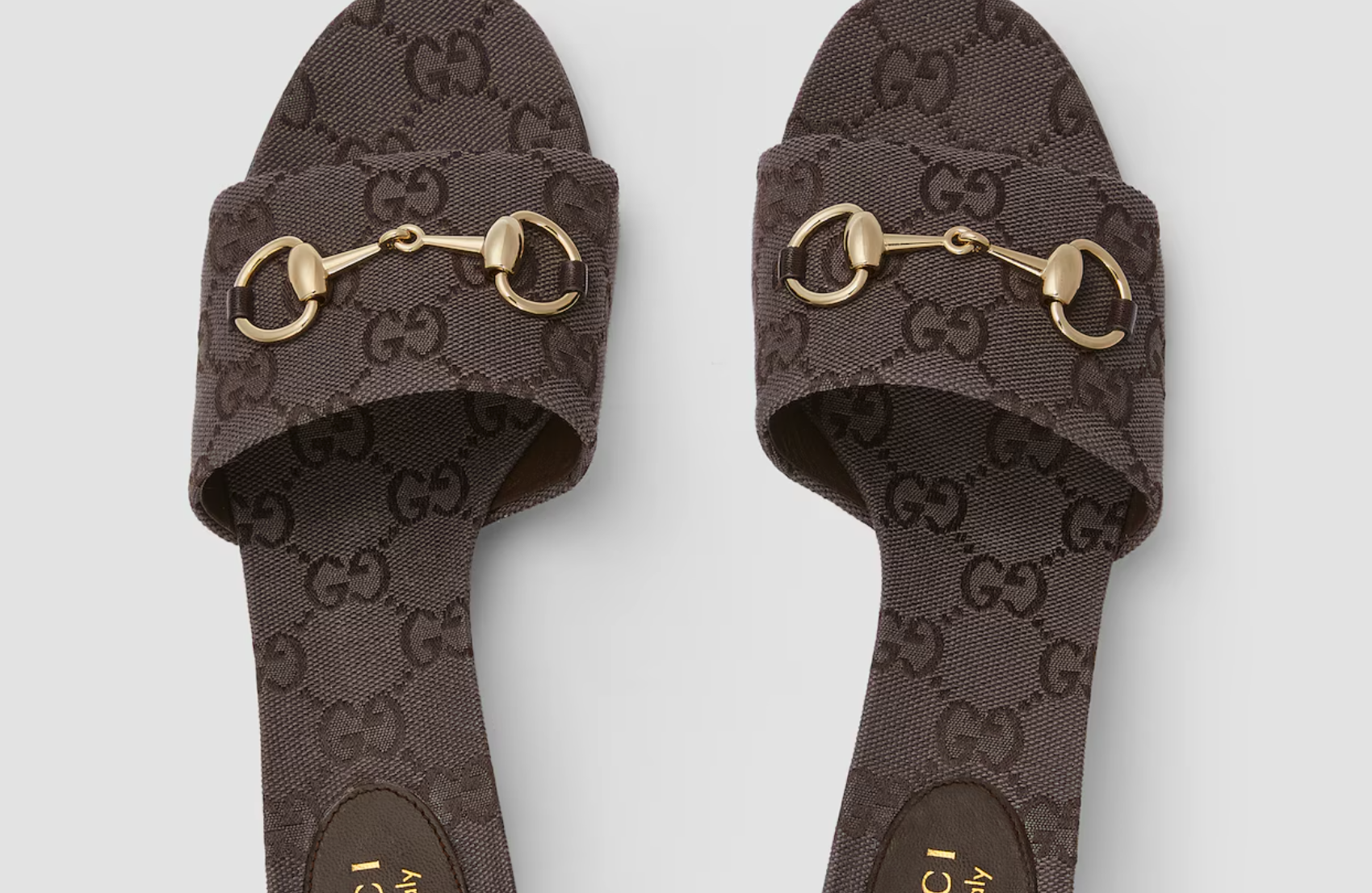 Gucci Platform Slide Sandal With Horsebit Dark Brown