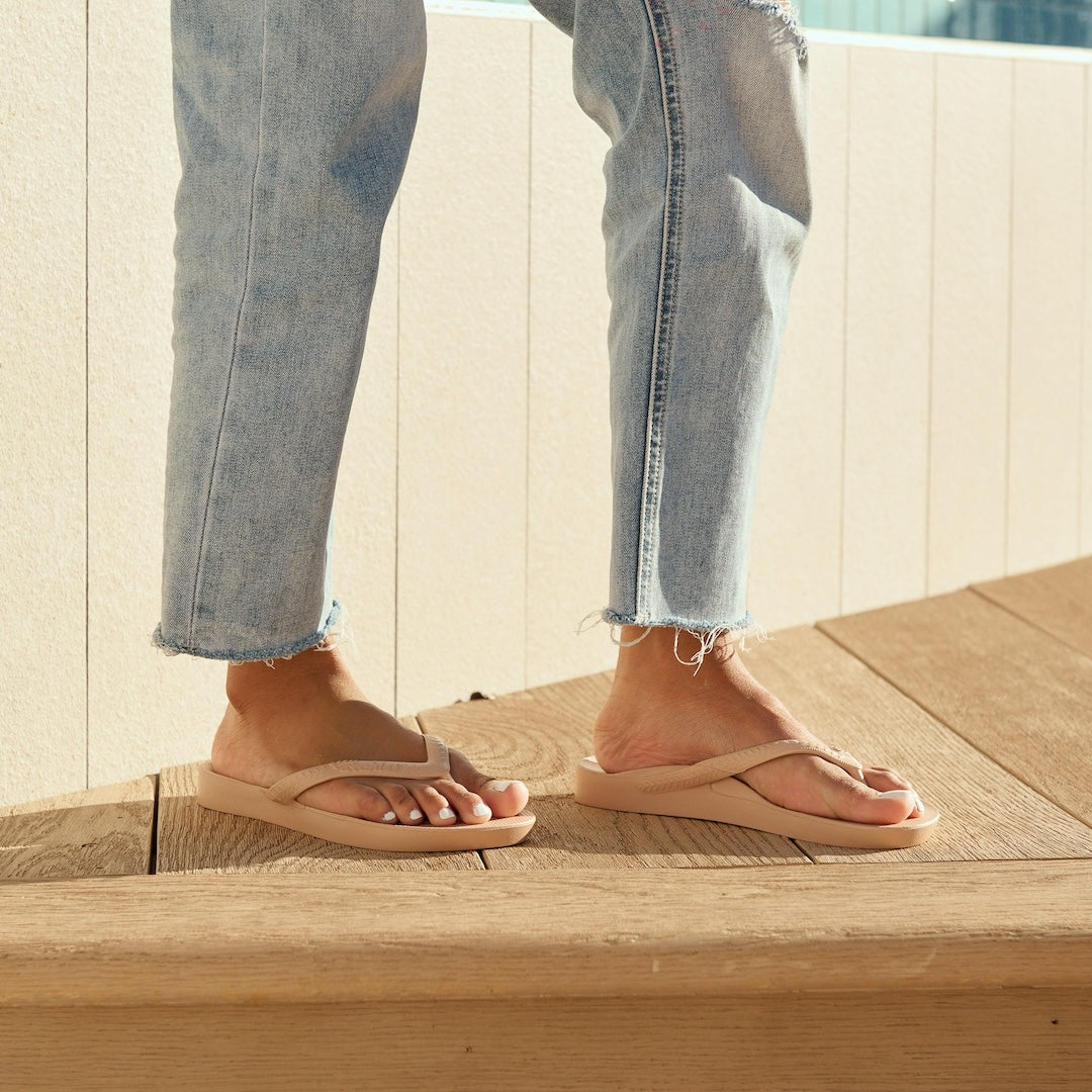 Arch Support Flip Flops - Classic - Tan