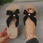 BELLAIRE™ Pearl Bow Sandals
