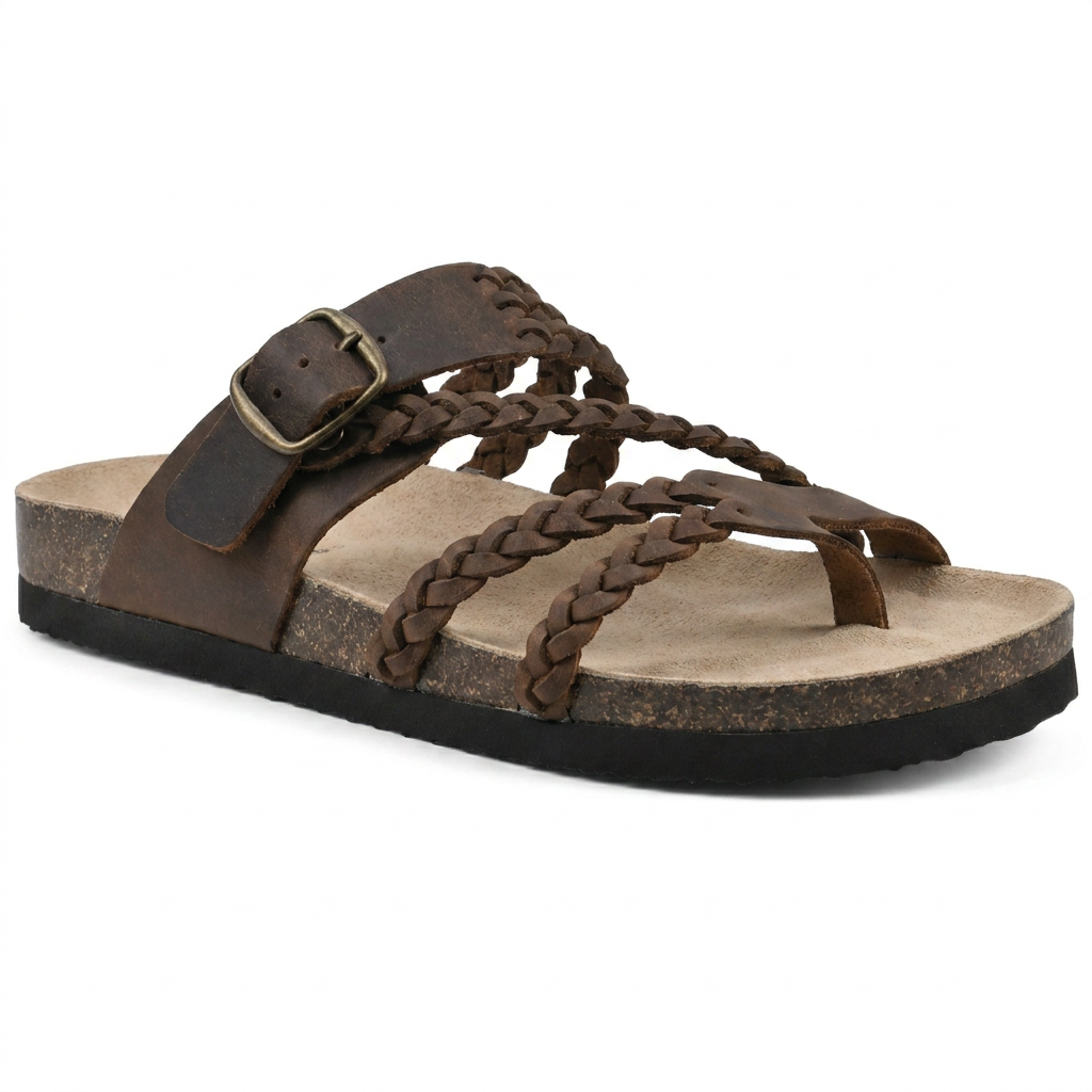 Sophie - Braided Cork Sandals