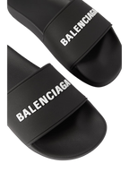 Balenciaga Piscine Logo-Embossed Rubber Slides