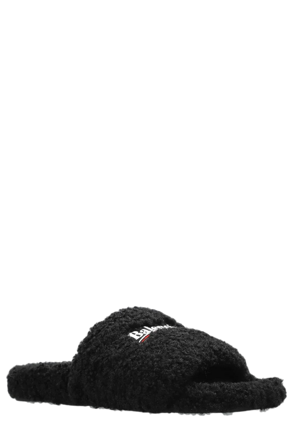 Balenciaga Political Logo Furry Slides